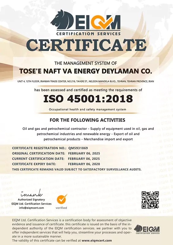 ISO 45001 : 2018 Certification